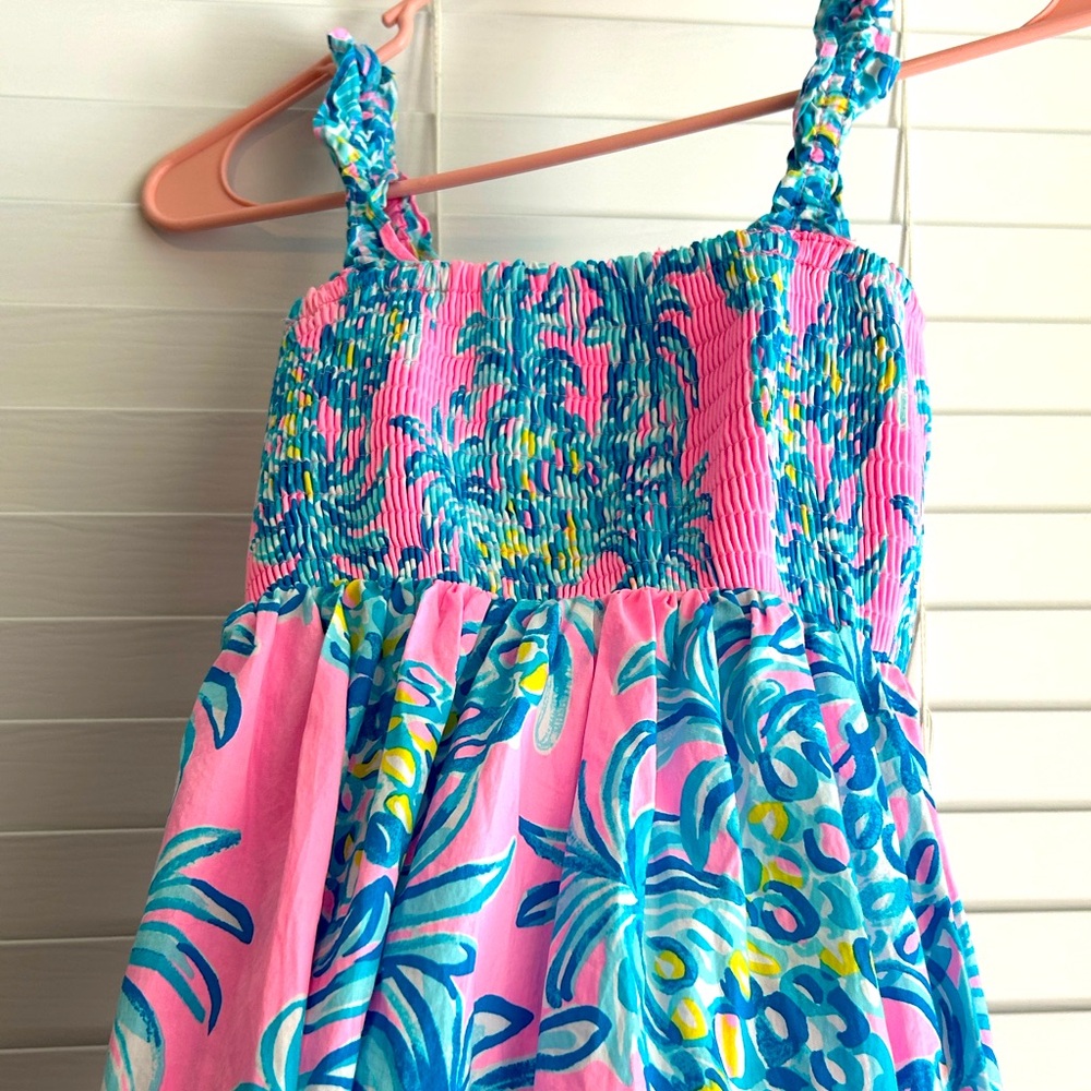 Lilly Pulitzer bright pink girls size 14 maxi dress